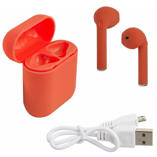 Наушники TWS mObility mt-06 soft touch красные 80000₽