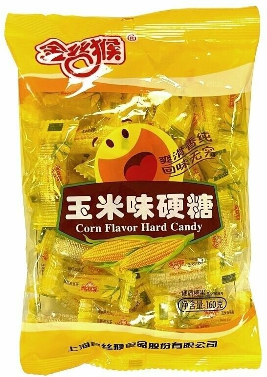 Golden Monkey Corn Flavor Hard Candy Конфеты кукурузные (карамель) - фотография № 1