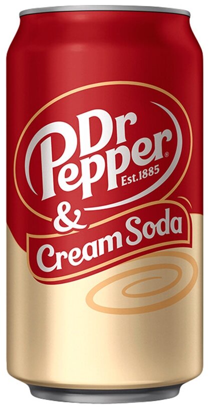 Газированный напиток Dr. Pepper Cream Soda / Доктор Пеппер Крем Сода 355мл. - фотография № 1