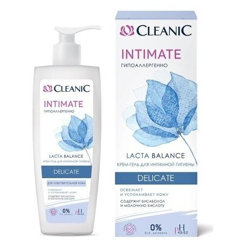 Крем-гель для интимной гигиены Cleanic Delicate, успокаивающий, 200 мл .