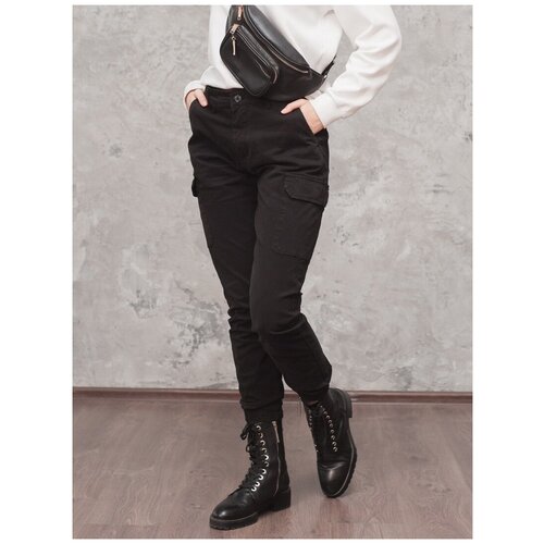 фото Брюки карго kamukamu брюки женские scorpion цвет черный, размер 26, черный