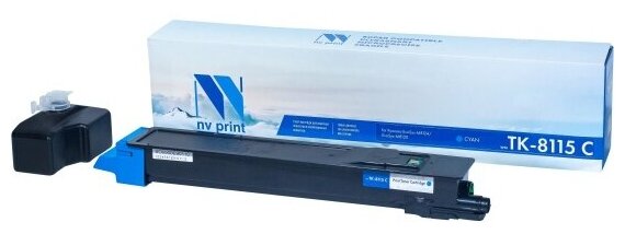 Тонер-картридж NV Print совместимый NV-TK-8115 Cyan для Kyocera EcoSys-M8124/EcoSys-M8130 (6000k)