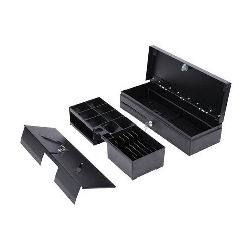 Денежный ящик АТОЛ FlipTop-B черный 460170100 24V крышка для инкассации 6357₽