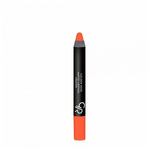 Помада карандаш MATTE LIPSTICK CRAYON GOLDEN ROSE 24 ярко-морковный стойкая матовая помада карандаш matte lipstick crayon 28
