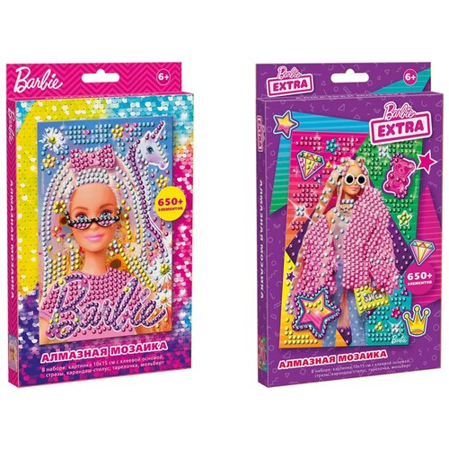 Алмазная мозаика Barbie, 10*15см, ассорти