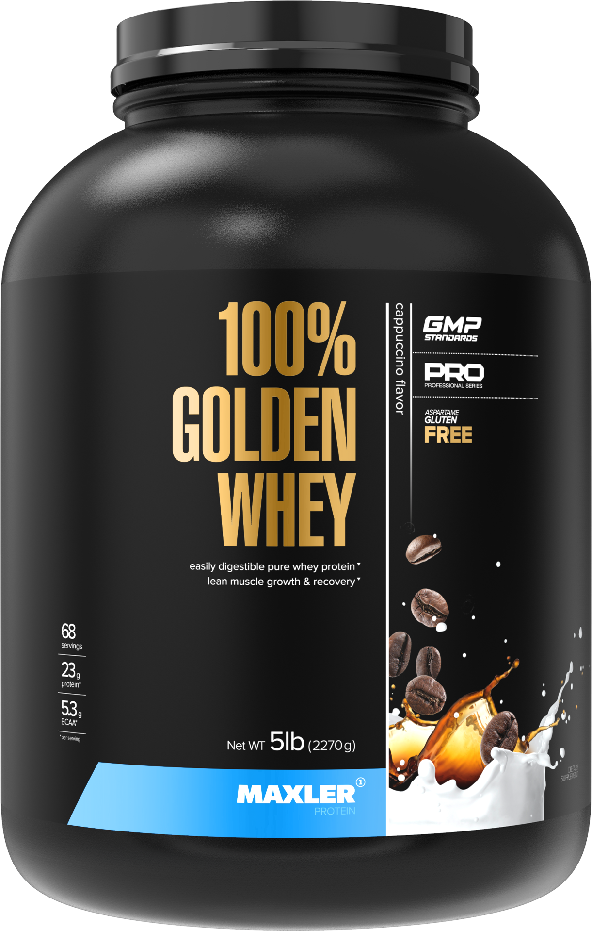 Протеин сывороточный Maxler 100% GOLDEN WHEY Pro 5 lb (2270 гр.) - Капучино