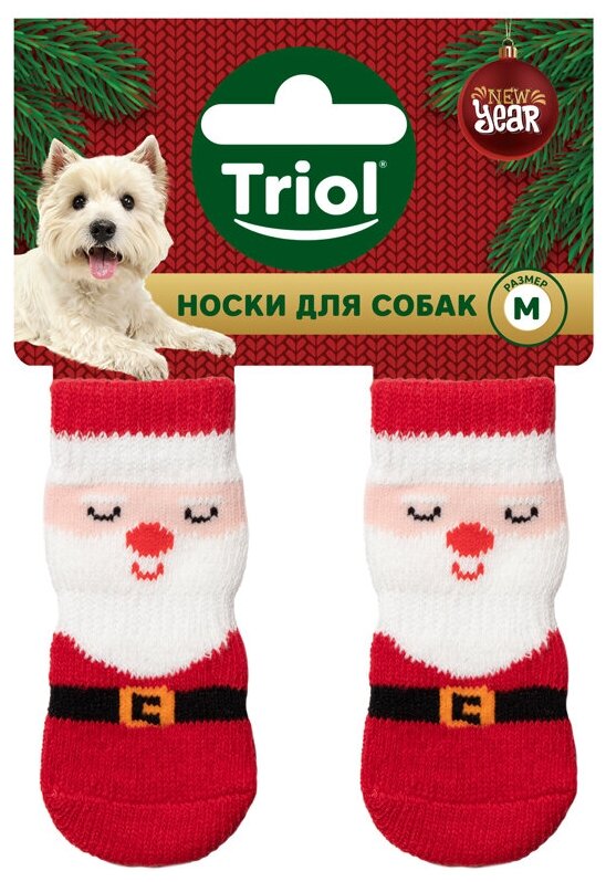 Носки Triol "Дед Мороз" серия NEW YEAR для собак размер M