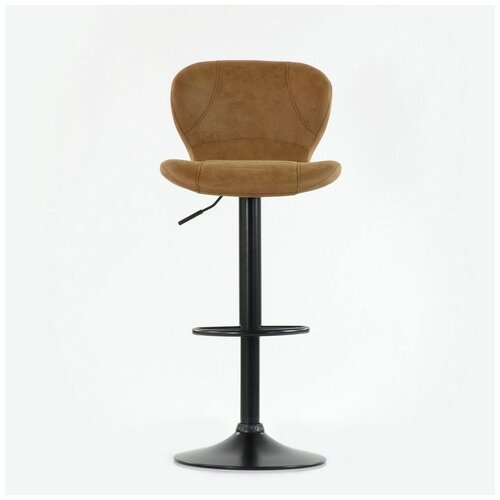 Барный стул Time рыжий винтажный с черным каркасом