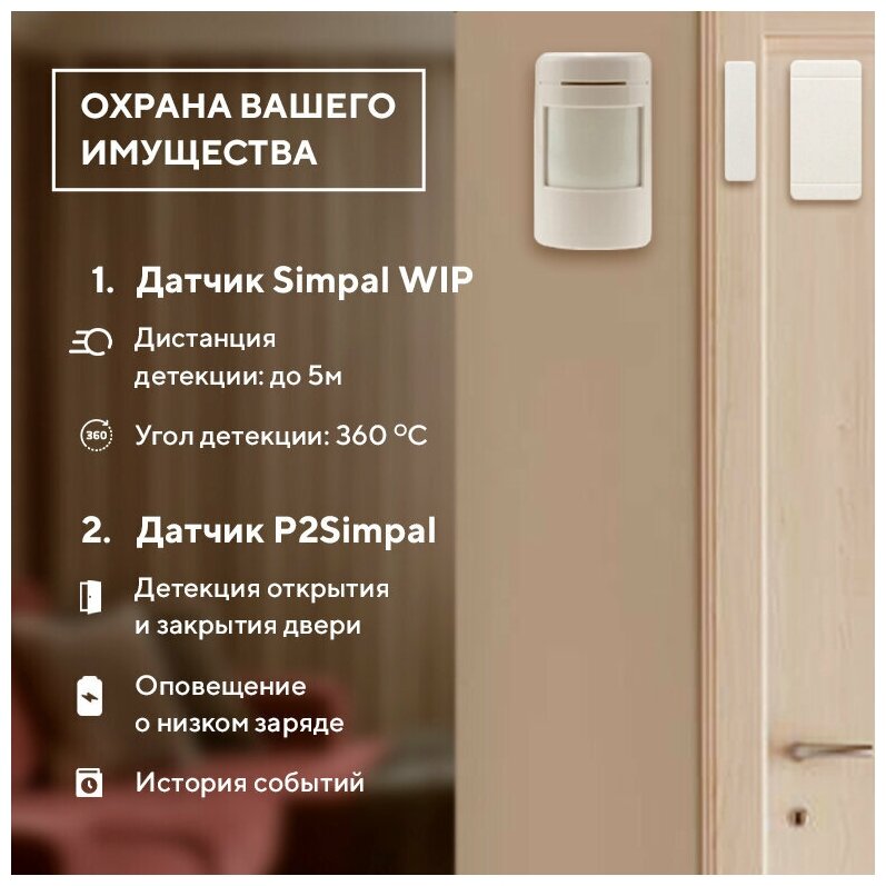 Беспроводная охранная GSM сигнализация Simpal G212-V2 для дома, квартиры, дачи, коттеджа, гаража