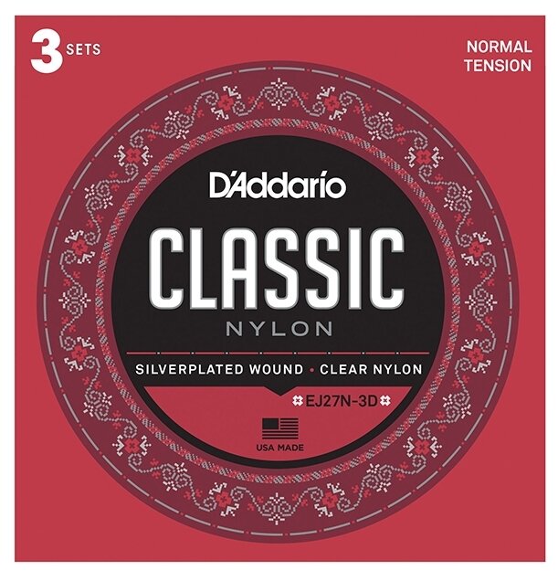 Набор струн D'Addario EJ27N Classic Nylon Normal Tension