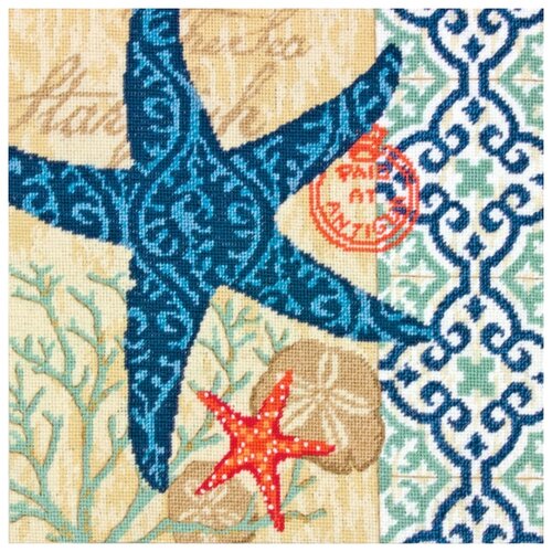 фото Набор для вышивания гобеленовым швом dimensions "морская звезда", 35x35 см, арт. 71-20075