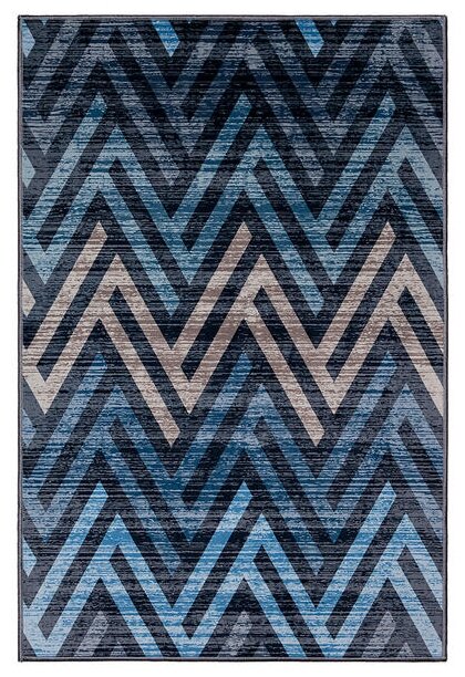 Коврик универсальный LUCKY 60х90см, синий/коричневый (зиг заг) — фото 1