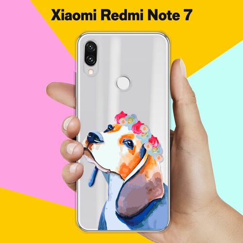 Силиконовый чехол Бигль на Xiaomi Redmi Note 7 силиконовый чехол на xiaomi redmi note 7 сяоми редми нот 7 опасная гейша прозрачный