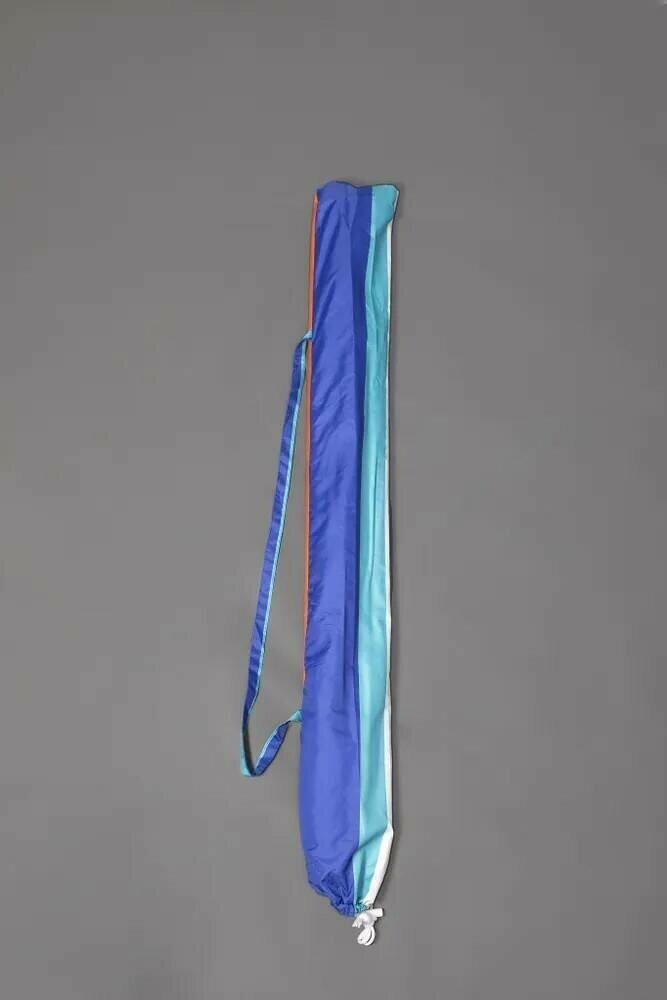 Зонт пляжный, солнцезащитный 2.0 м , 8 спиц метал бел. ткань-оксфорд с серебром внутри. С клапаном и наклоном. - фотография № 5