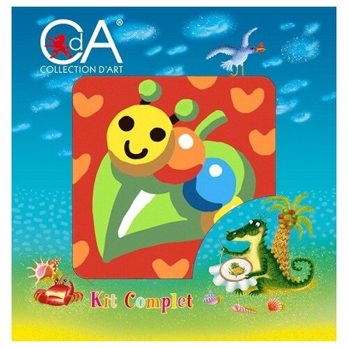 фото Набор для вышивания "веселая гусеница", с нитками collection d'art