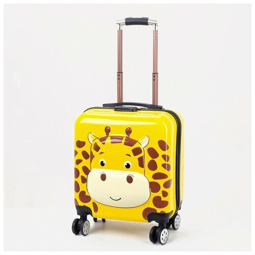 Чемодан , ручная кладь, 23х35х47 см, желтый