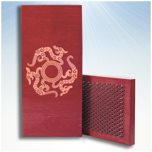 фото Доска садху с динамическими гвоздями, дракон орнамент - 1375 красная goodwood