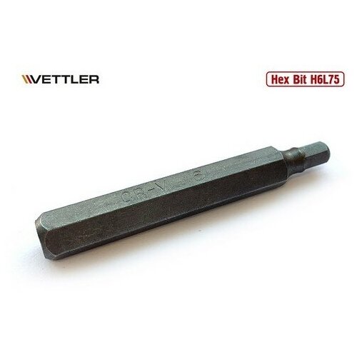 VETTLER Бита вставка шестигранная 6мм 3/8 длина 75мм VETTLER vettler бита вставка torx t20 3 8 30мм vettler