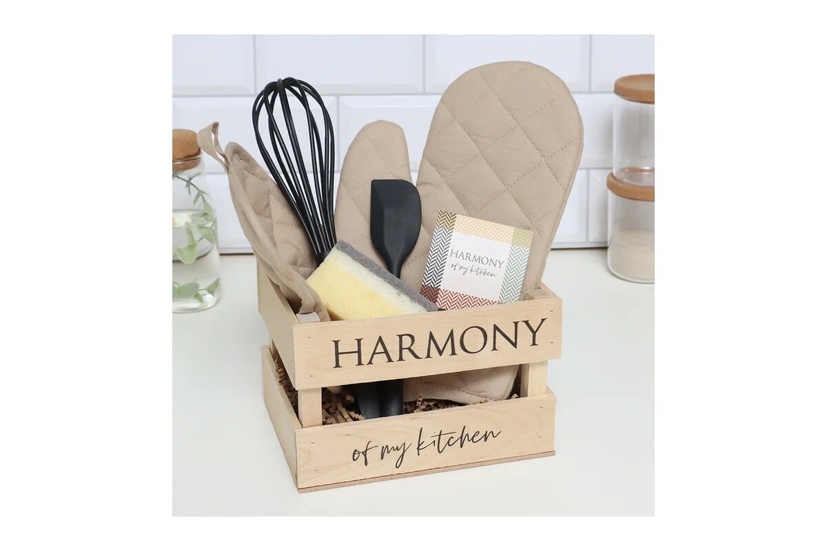 Этель Набор подарочный Harmony варежка-прихватка прихватка кух. лопатка венчик губка 10112464