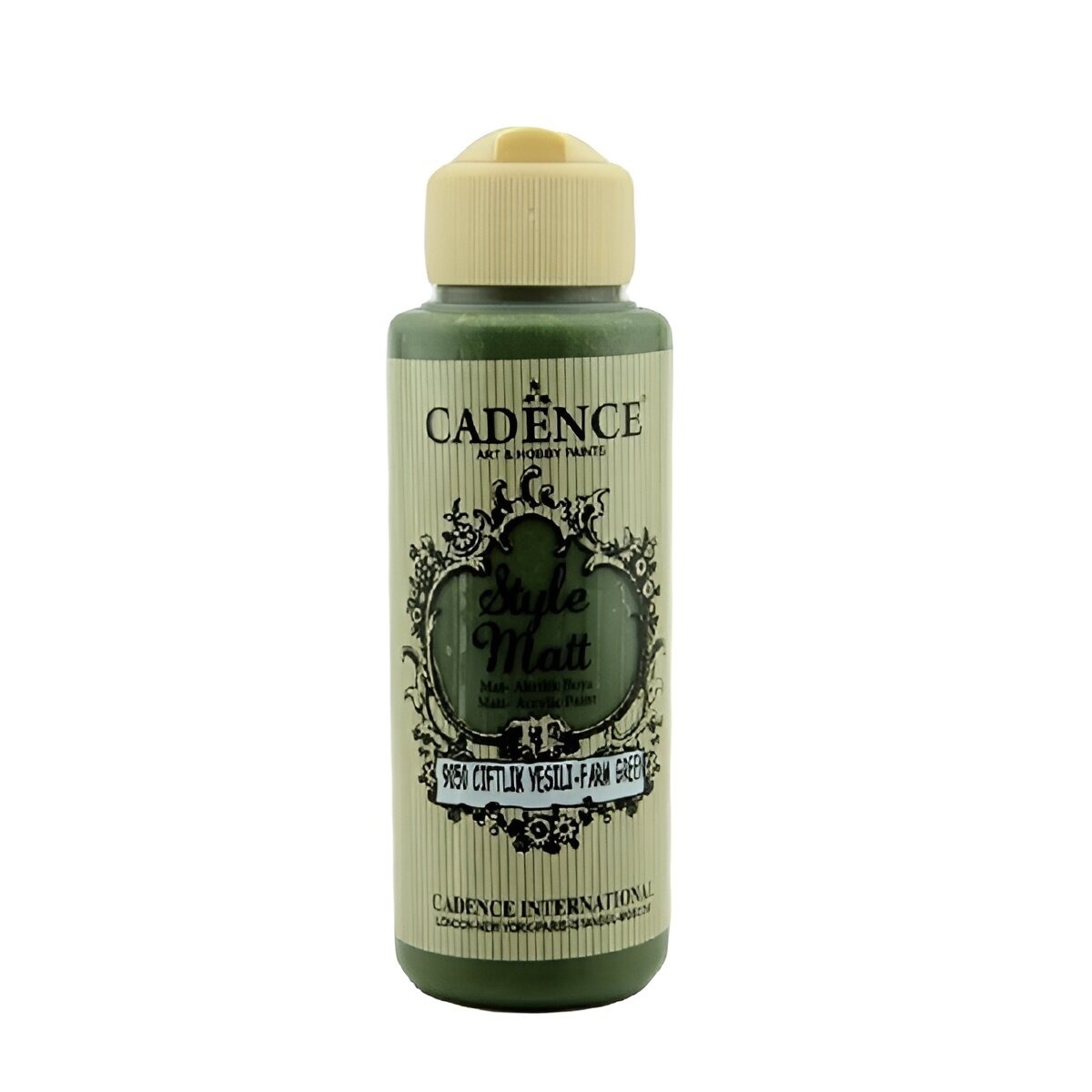 Акриловая краска Cadence Style Matt Acrylic Paint, 120 ml. Farm Green-S9050