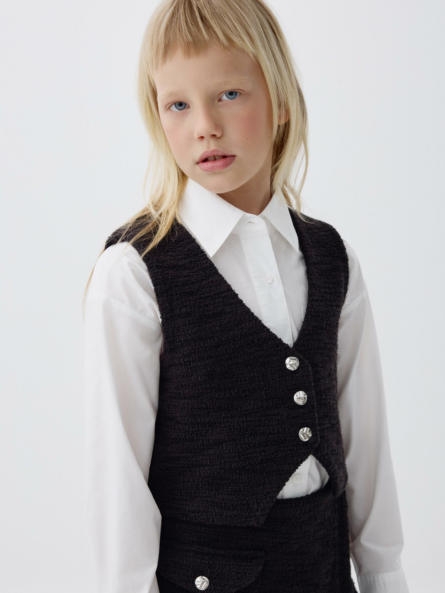 Школьный жилет Sela размер 158 черный