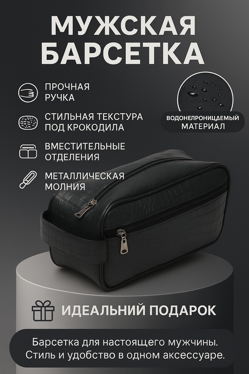 Портмоне, черный/черный