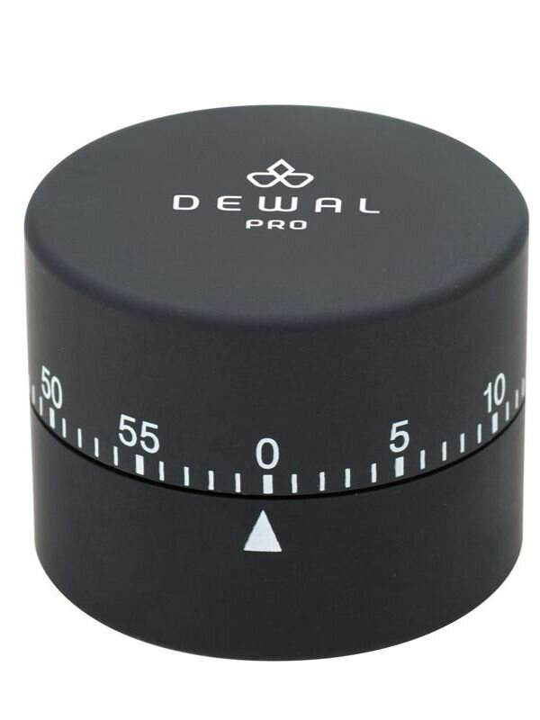 Таймер механический DEWAL Pro, круглый, 4,5х6 см, черный