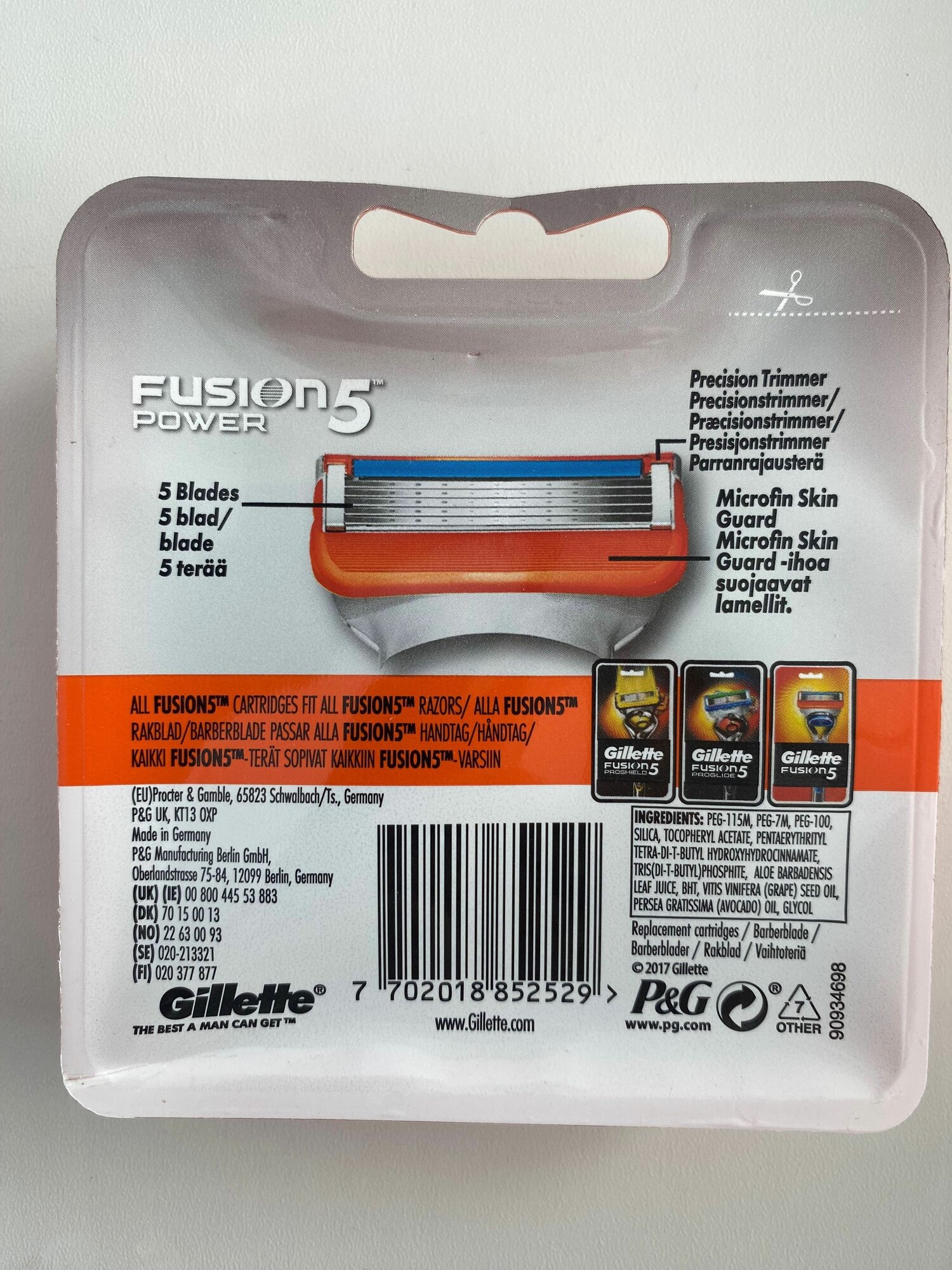 Сменные Кассеты Для Мужской Бритвы Gillette Fusion5 Power, с 5 лезвиями, c точным триммером для труднодоступных мест, для гладкого бритья надолго, 8 шт - фотография № 16