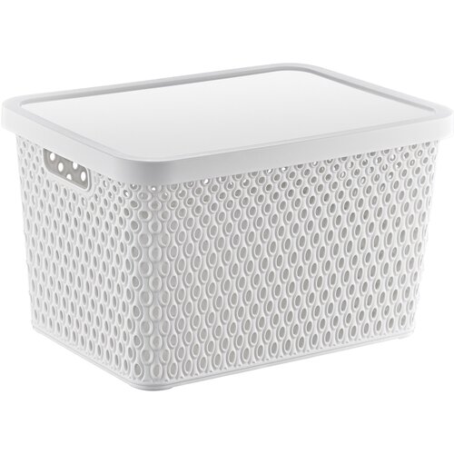 Корзина с крышкой KATRE White 18 л, арт. TRN-180-White