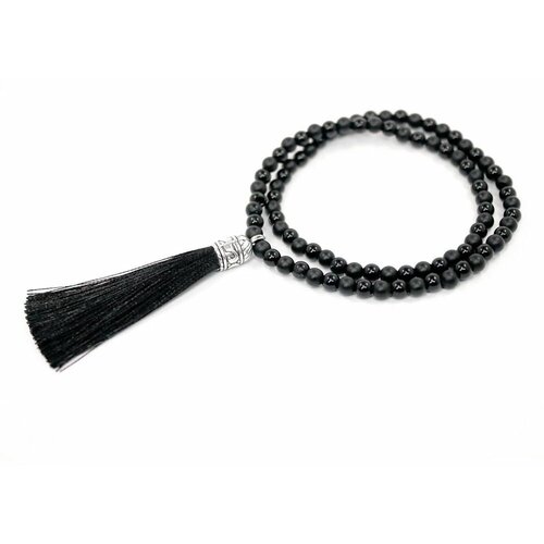 фото Handinsilver ( посеребриручку ) браслет-четки из черного агата 4мм с кисточкой. длина изделия 36см