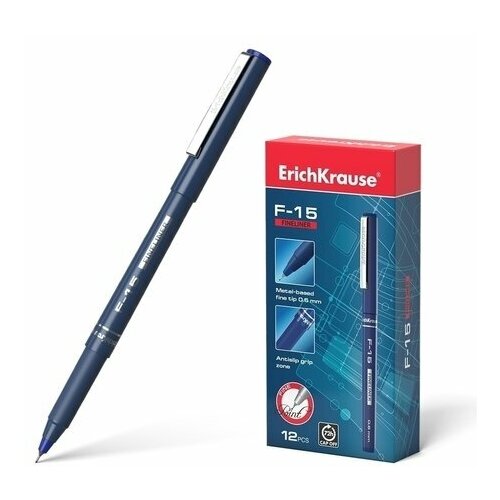 Ручка капиллярная ErichKrause F-15, синяя