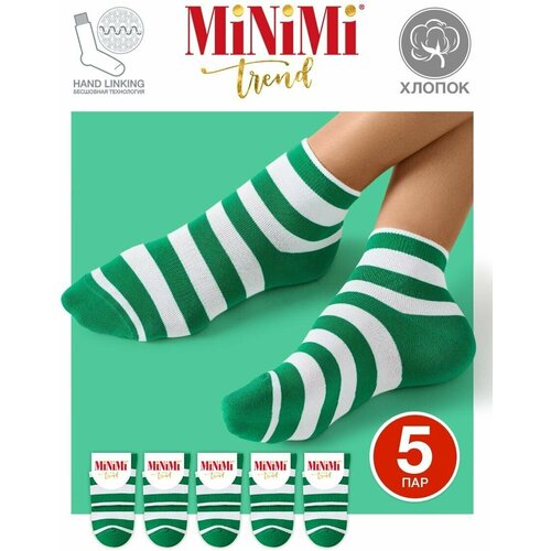 Носки MiNiMi, 5 пар, размер 35-38 (23-25), зеленый