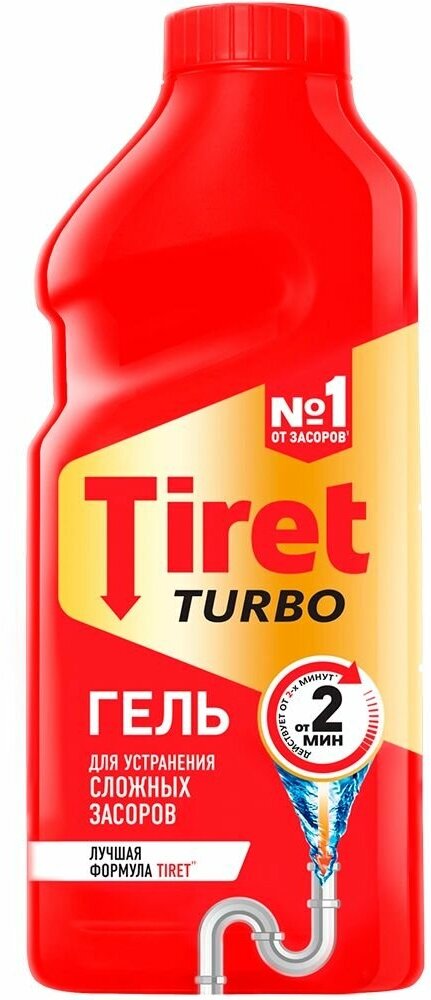 Гель для устранения сложных засоров TIRET TURBO 500 мл