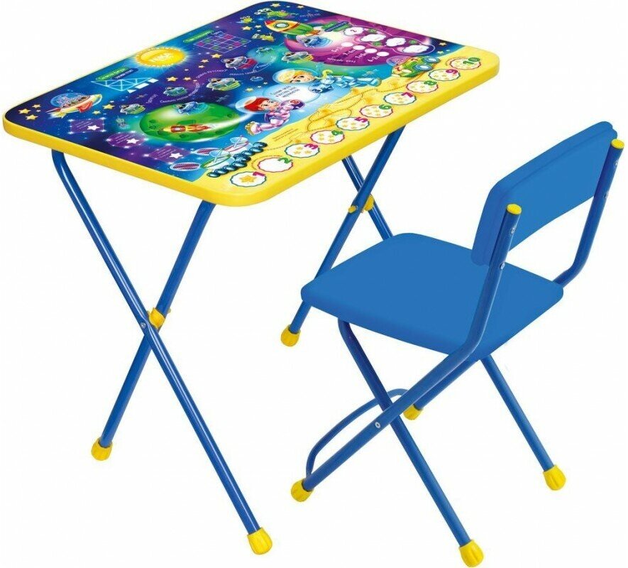 Комплект детской мебели Nika КП2/8, стол + стул, математика в космосе