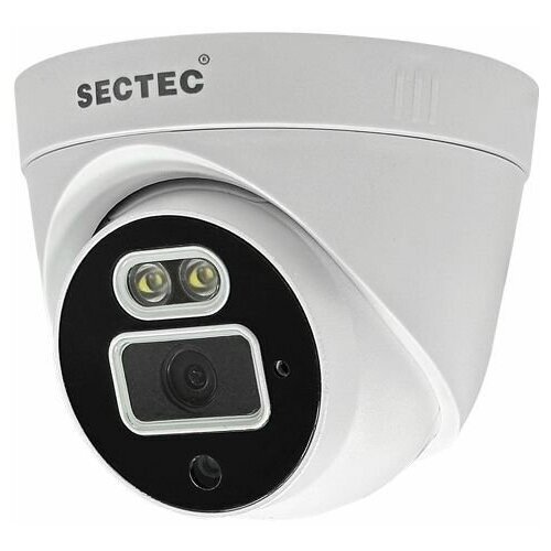 Уличная купольная IP Wi-Fi LAN камера видеонаблюдения 3МП STARVIS COLORVU с двойной подсветкой встроенный микрофон и динамик SECTEC ST-IP790F-3M-W-S-A-OZ 768900₽