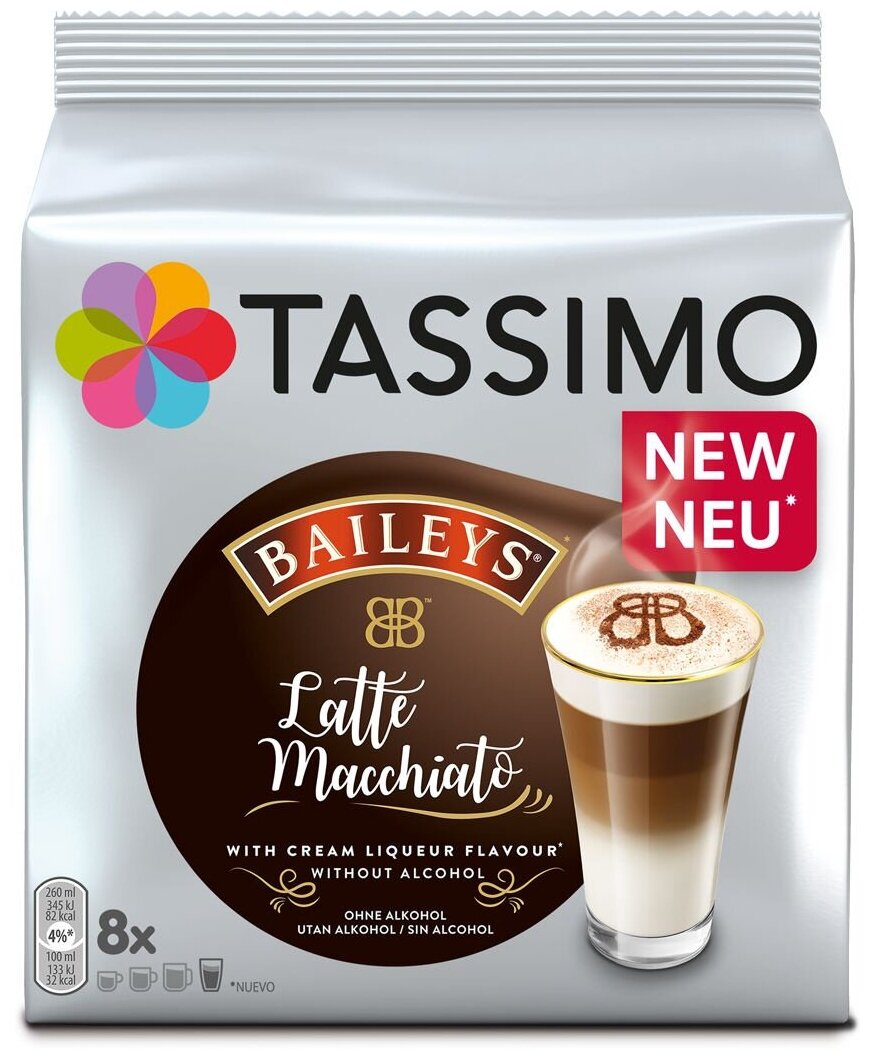 Кофе капсульный Tassimo Baileys Latte Macchiato упаковка40капс. 8052186 Tassimo - фотография № 1