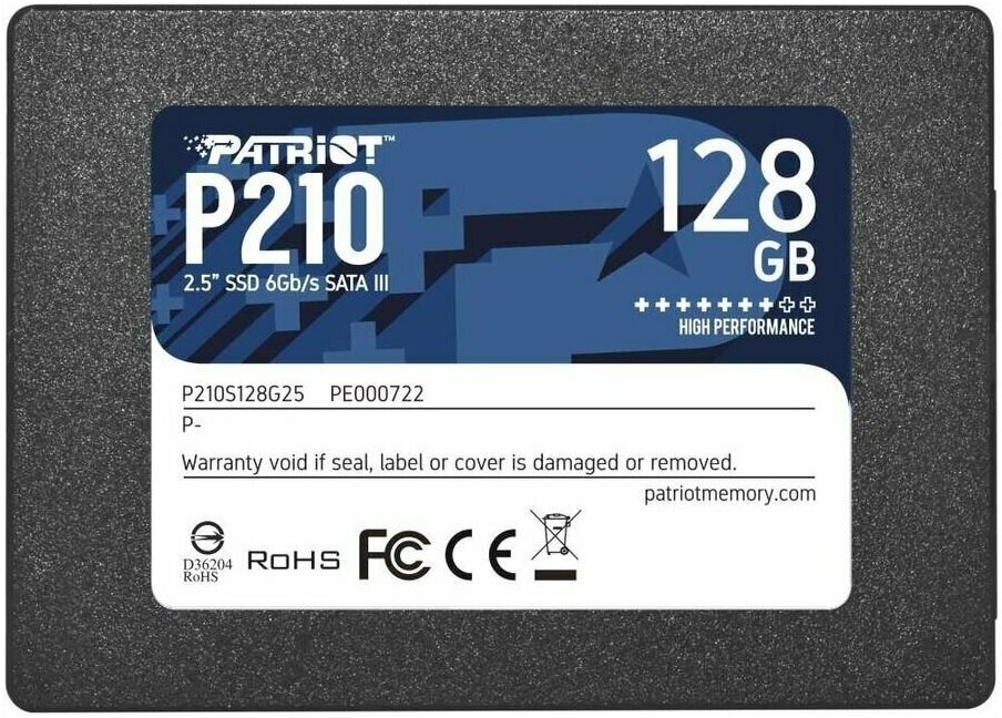 Внутренний SSD Patriot Memory P210 128 ГБ SATA (P210S128G25)