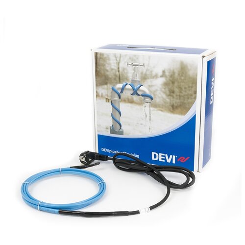 фото Нагревательный кабель саморегулируемый devipipeheat™ dph-10, с вилкой 14 м 140 вт при +10°c
