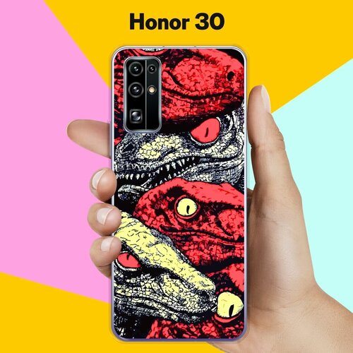 Силиконовый чехол на Honor 30 Динозавры / для Хонор 30 силиконовый чехол динозавры на honor 30