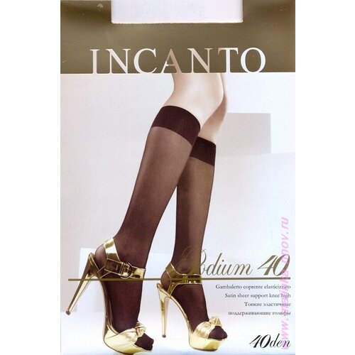 Гольфы Incanto, 40 den, 2 пары, 4 уп., размер OneSize, бежевый