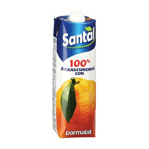 Сок SANTAL апельсиновый 1 литр, 4 шт