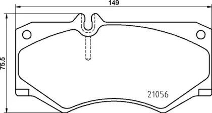 Колодки тормозные mercedes w460-w463 передние без датчика Brembo P50134