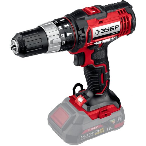 Дрель-шуруповерт ЗУБР ДШУ-185 1400 обмин красный 441000₽