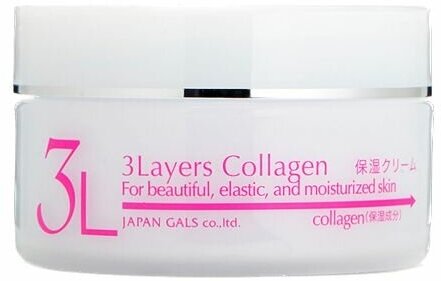 JAPAN GALS Увлажняющий крем 3 слоя коллагена 3 Layers Collagen Moisturizing Cream