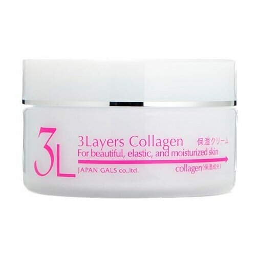 JAPAN GALS Увлажняющий крем 3 слоя коллагена 3 Layers Collagen Moisturizing Cream