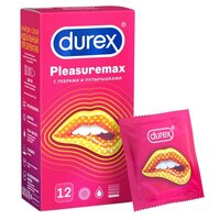 Презервативы Durex Pleasuremax с ребрами и пупырышками, 12 шт.