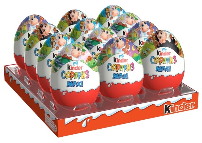 Шоколадное яйцо Kinder Сюрприз Maxi, коробка