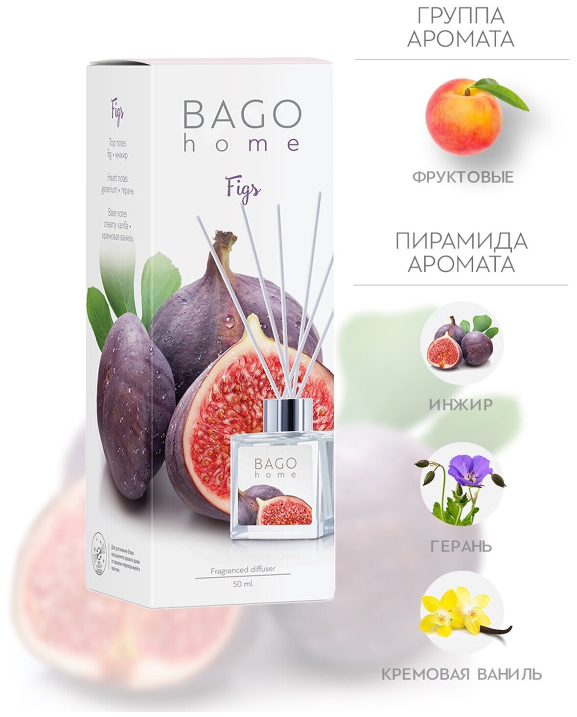 Аромадиффузор BAGO home , 50 мл - фото №16