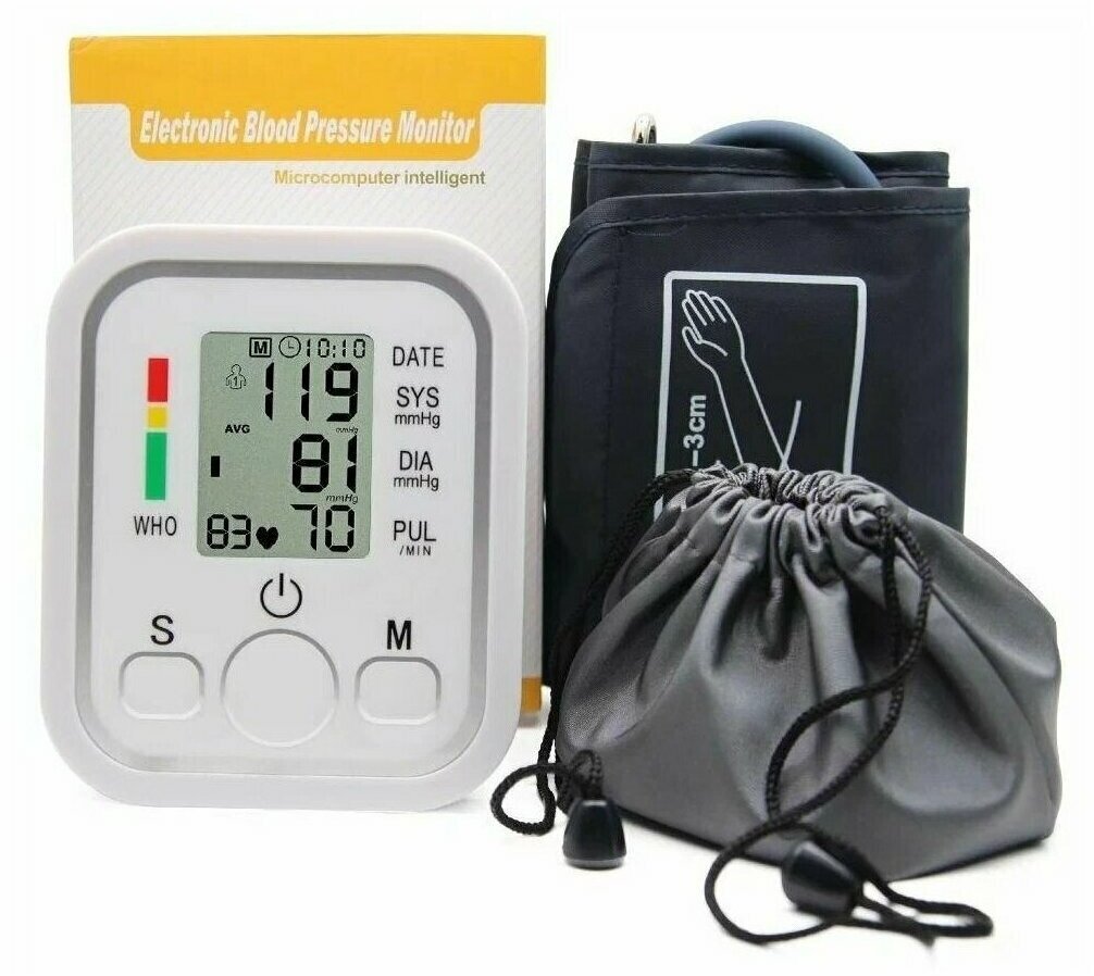 Электронный измеритель давления Electronic Blood Pressure Monitor Arm style / Тонометр - фотография № 14
