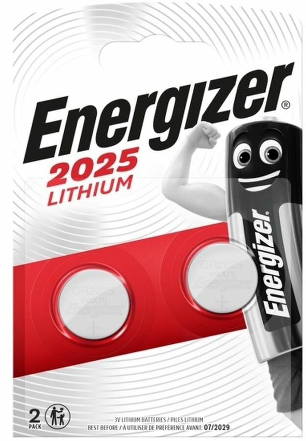 Элемент питания Energizer lithium ENR CR2025 ( блистер 2 шт) ENERGIZER ENRCR2025 | цена за 1 шт